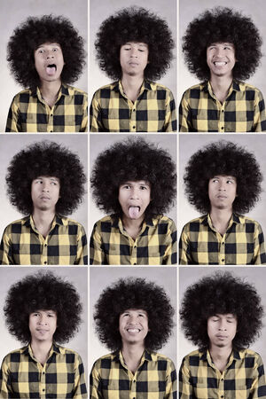 Clise up Human face emotion and feelingの写真素材
