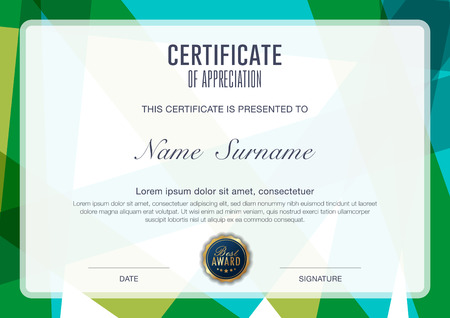 certificate template with luxury and modern pattern, Vector illustrationのイラスト素材