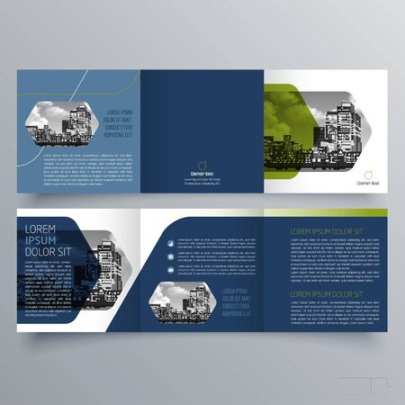 Brochure design, brochure template, creative tri-fold, trend brochureのイラスト素材