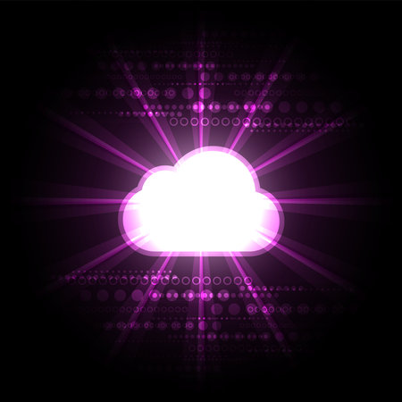 Glowing cloud technology and communication innovation. Vector design.のイラスト素材