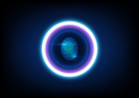 Abstract fantastic background with circle digital network ring. Energy ring. Vector design.のイラスト素材