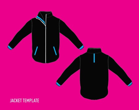 vector jacket templateのイラスト素材