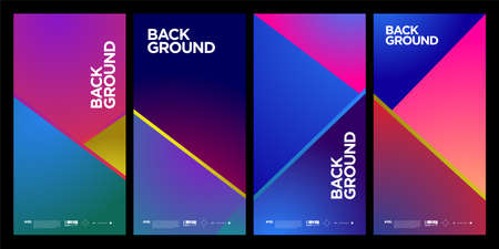 Simple minimalist colorful abstract geometric background pattern layout design template
