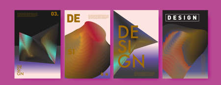 Vector colorful gradient fluid and liquid abstract background poster and banner social media feed, story, print, advertisement, etcの写真素材