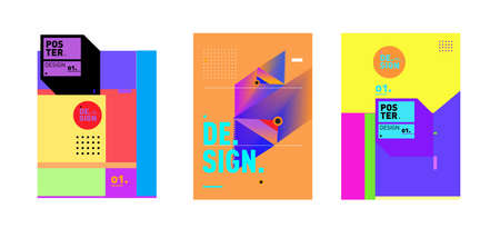 Vector colorful trendy abstract design template for poster, cover, banner, advertisement, social media feed and social media storyの写真素材
