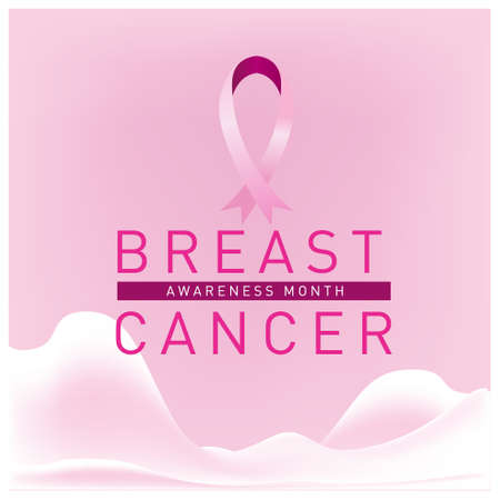 Breast cancer awareness month design campaign for social media poster, banner, feed, website, campaignのイラスト素材