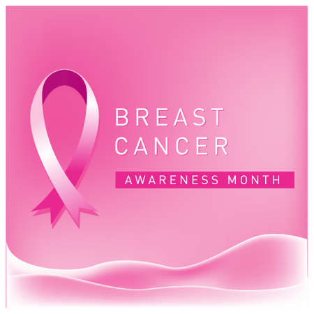 Breast cancer awareness month design campaign for social media poster, banner, feed, website, campaignのイラスト素材