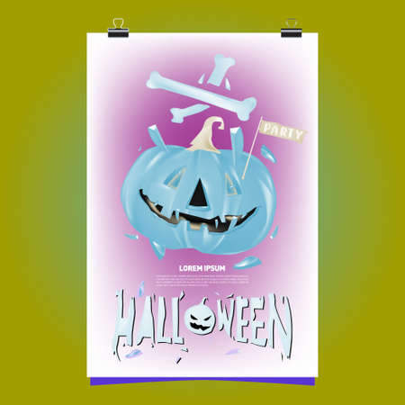 Happy Halloween Poster. Vector illustration halloween Party for social media poster, feed, print, and bannerのイラスト素材