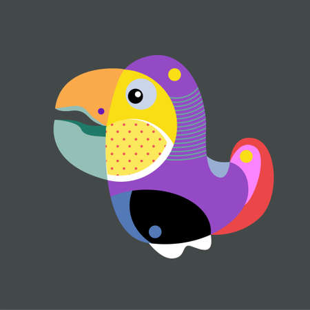 Vector Illustration Colorful Birds and Chicken in Flat Colors. Illustration can Use for   pattern, background, print, fabric, website, social media and decoration.の写真素材