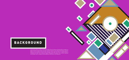 Vector abstract colorful rectangle background for banner template