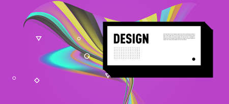 Modern Colorful Landing page Abstract Fluid Background Template. Wave Liquid shape in colorful Website background designの写真素材