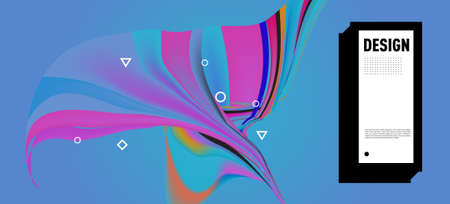 Modern Colorful Landing page Abstract Fluid Background Template. Wave Liquid shape in colorful...