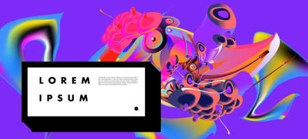 Colorful Abstract Banner Template with Dummy Text for Website Design Landing page and Print...