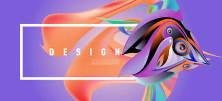 Colorful Abstract Banner Template with Dummy Text for Website Design Landing page and Print...