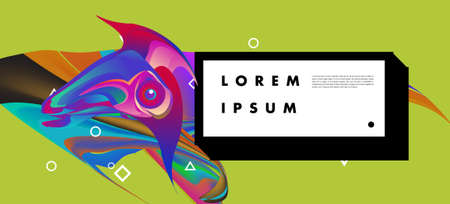 Colorful Abstract Banner Template with Dummy Text for Website Design Landing page and Print Material.の写真素材