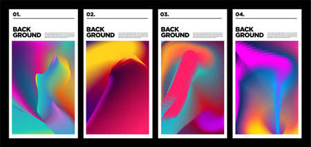 Vector colorful fluid abstract rainbow background for poster and banner