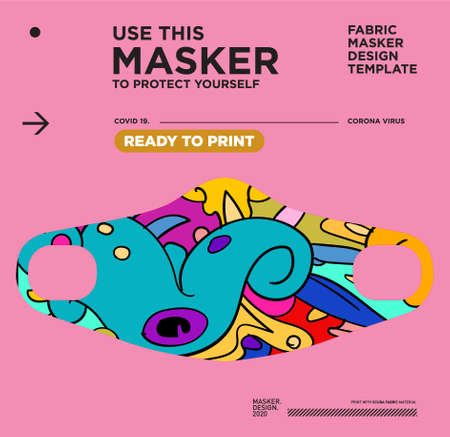 vector illustration colorful abstract for health masker coronaのイラスト素材