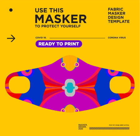vector illustration colorful abstract for health masker coronaのイラスト素材