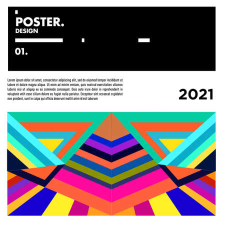 Vector geometric colorful pattern for poster and banner design templatesのイラスト素材
