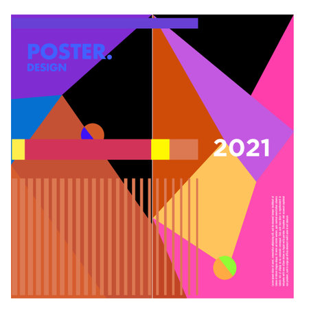 Vector geometric colorful pattern for poster and banner design templatesのイラスト素材