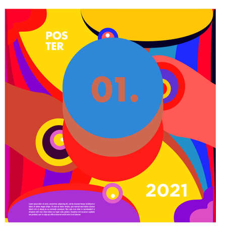 Vector geometric colorful pattern for poster and banner design templates