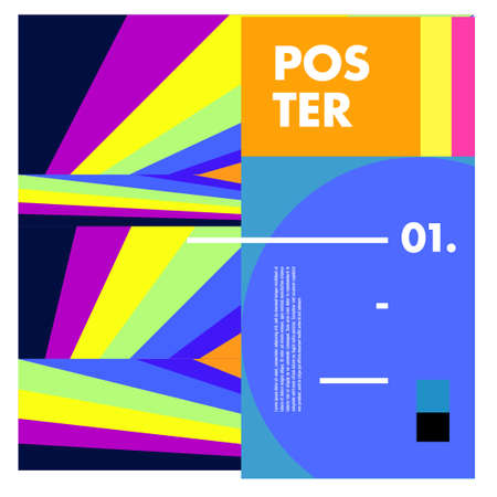 Vector geometric colorful pattern for poster and banner design templatesのイラスト素材
