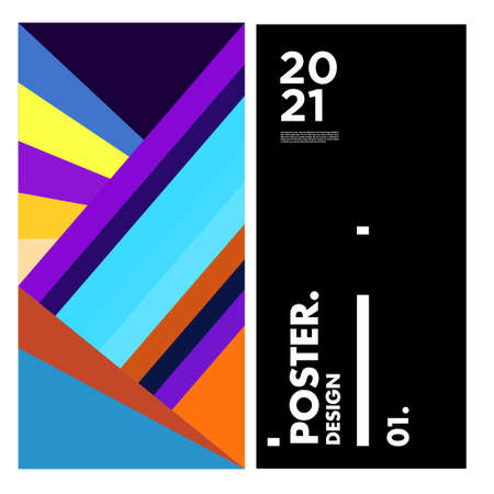 Vector geometric colorful pattern for poster and banner design templatesのイラスト素材