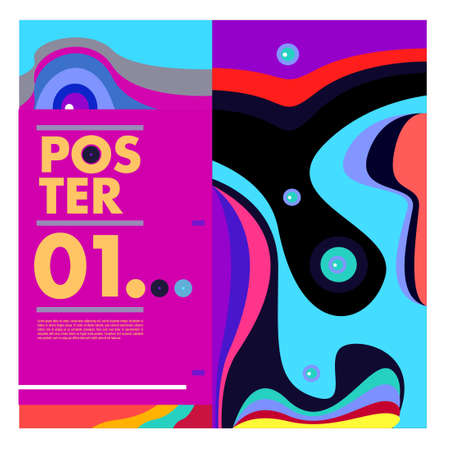 Vector illustration colorful abstract for posterのイラスト素材