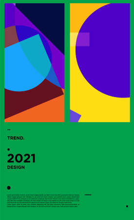 Vector colorful abstract liquid geometric banner and poster 2021 designの写真素材