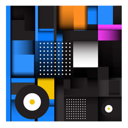 Vector geometric colorful memphis pattern for fabric print and wallpaper
