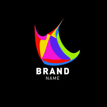 Vector colorful abstract liquid abstract logo designのイラスト素材