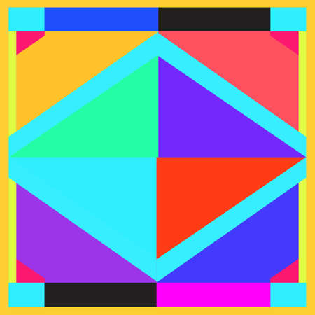 Trendy geometric elements memphis pattern. Retro style texture pattern and elements. Modern abstract design from Borneo Indonesian cultureのイラスト素材