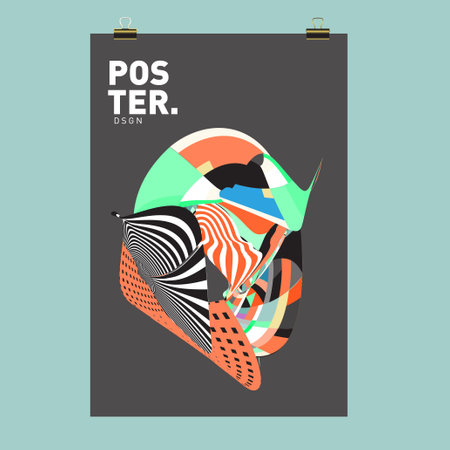 Abstract Colorful Curvy Liquid Cover and Poster Design Template. Flat Bubble Shape Layout Design Composition and Templates.のイラスト素材