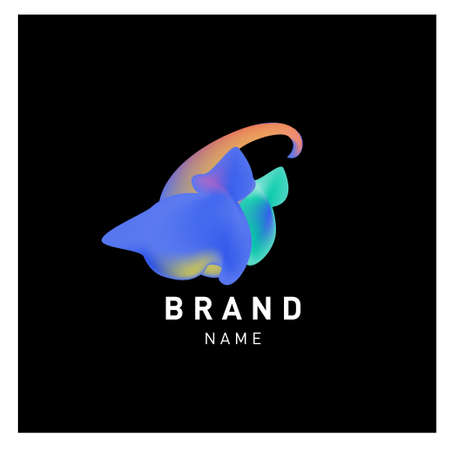 Vector Abstract liquid 3d gradient Brand Company Design Templatesのイラスト素材