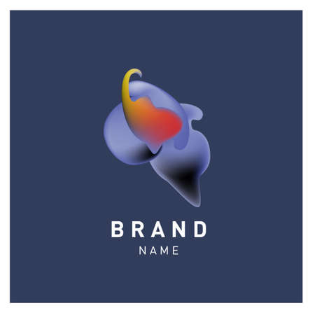 Vector Abstract liquid 3d gradient Brand Company Design Templatesのイラスト素材