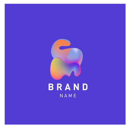 Vector Abstract liquid 3d gradient Brand Company Design Templatesのイラスト素材