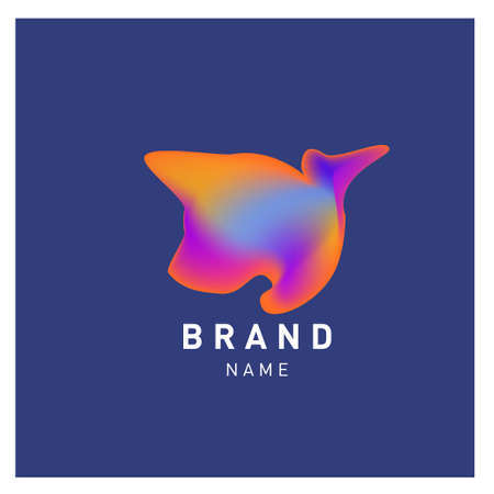 Vector Abstract liquid 3d gradient Brand Company Design Templatesのイラスト素材