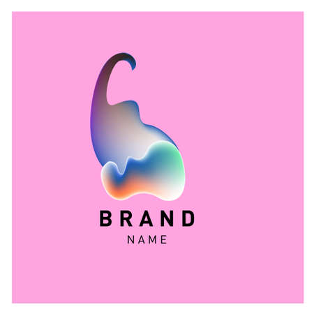 Vector Abstract liquid 3d gradient Brand Company Design Templatesのイラスト素材