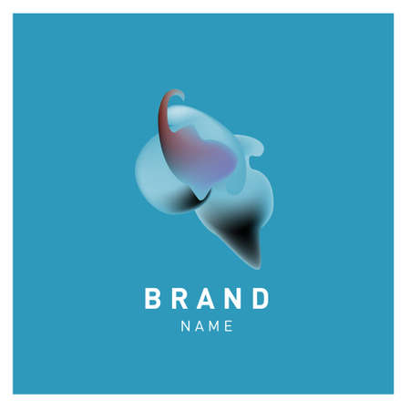 Vector Abstract liquid 3d gradient Brand Company Design Templatesのイラスト素材