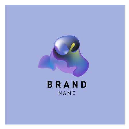 Vector Abstract liquid 3d gradient Brand Company Design Templatesのイラスト素材