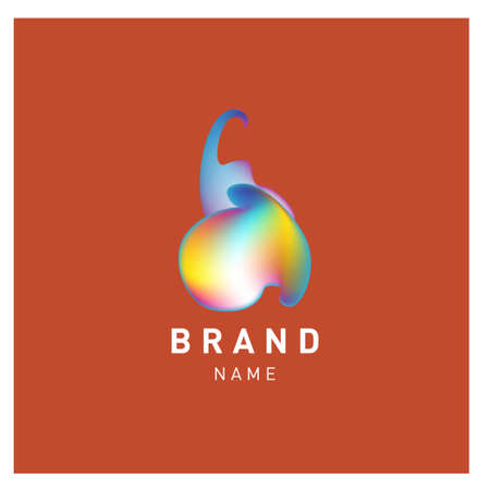 Vector Abstract liquid 3d gradient Brand Company Design Templatesのイラスト素材