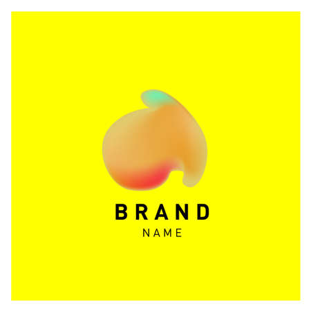 Vector Abstract liquid 3d gradient Brand Company Design Templatesのイラスト素材