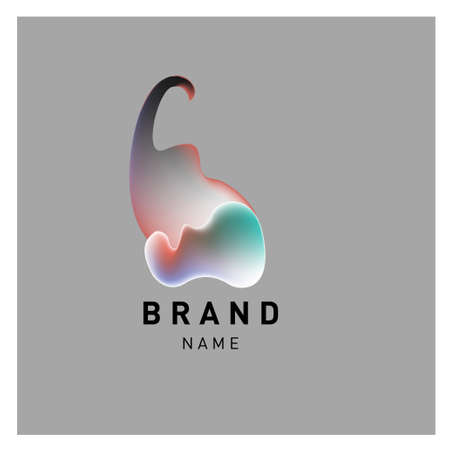 Vector Abstract liquid 3d gradient Brand Company Design Templatesのイラスト素材