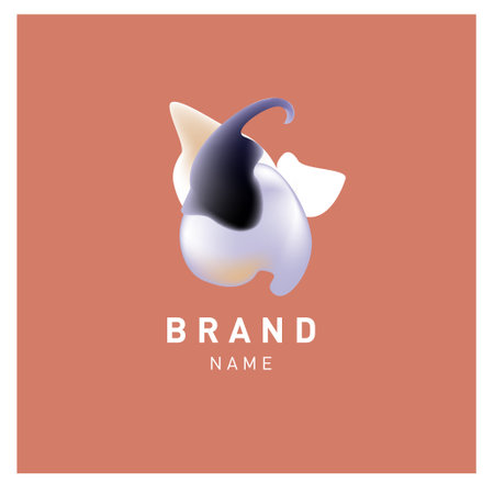 Vector Abstract liquid 3d gradient Brand Company Design Templatesのイラスト素材