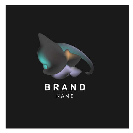 Vector Abstract liquid 3d gradient Brand Company Design Templatesのイラスト素材