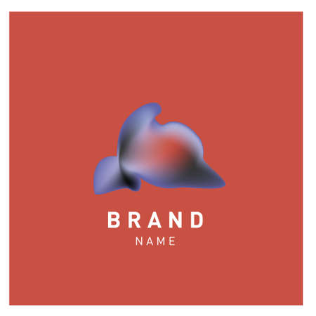 Vector Abstract liquid 3d gradient Brand Company Design Templatesのイラスト素材