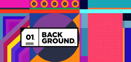 Vector colorful geometric ethnic pattern backgroundのイラスト素材