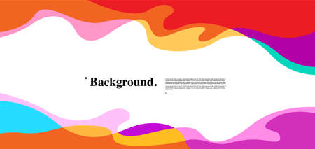 Vector Abstract Colorful Liquid and Curve Backgroundのイラスト素材