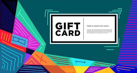Colorful abstract geometric and fluid banner template for marketing promotion material. Giveaway,...