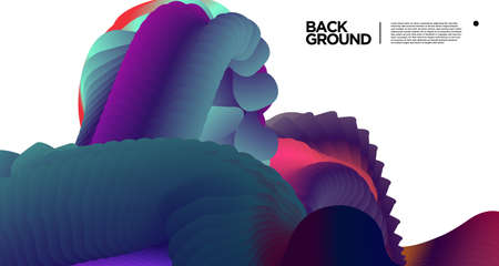 Vector colorful gradient abstract fluid background for banner design templateのイラスト素材